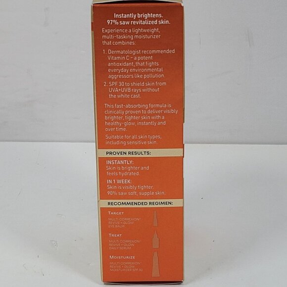RoC Multi Correxion Revive + Glow Moisturizer SPF 30 With Vitamin C 1.7 Oz NIB - Picture 4 of 4
